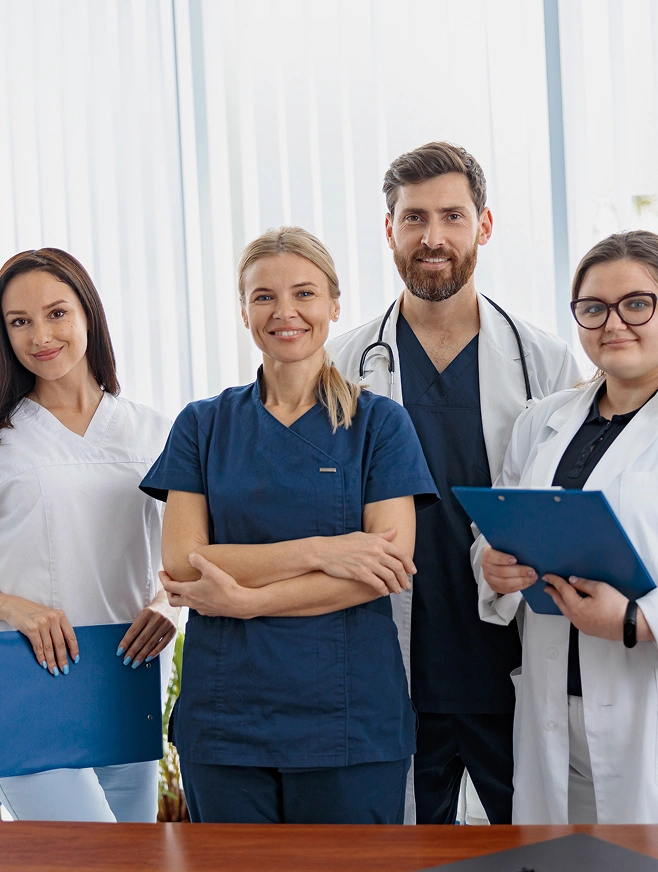 Healthcare professionals offering medication and wellness consulting services