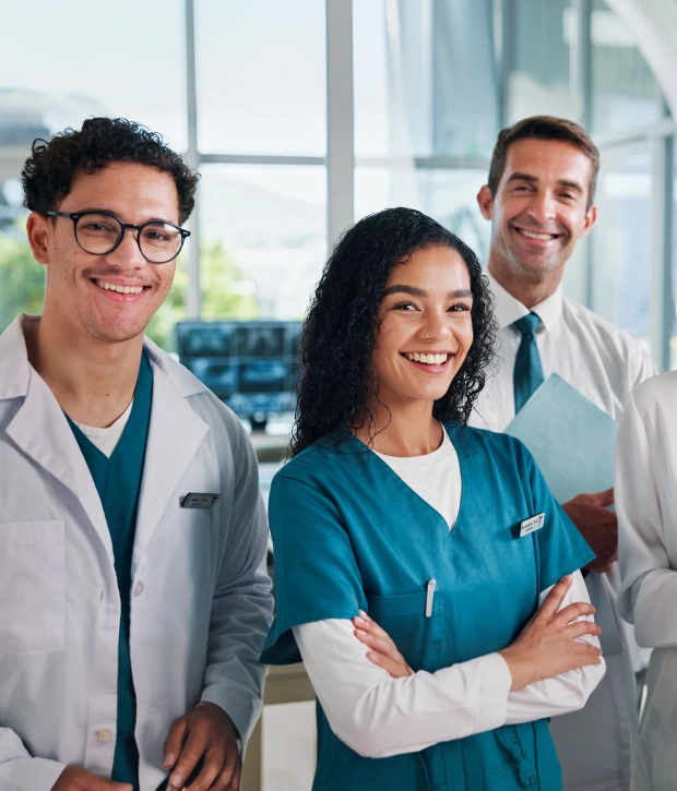 Healthcare professionals supporting employee wellness and corporate health programs
